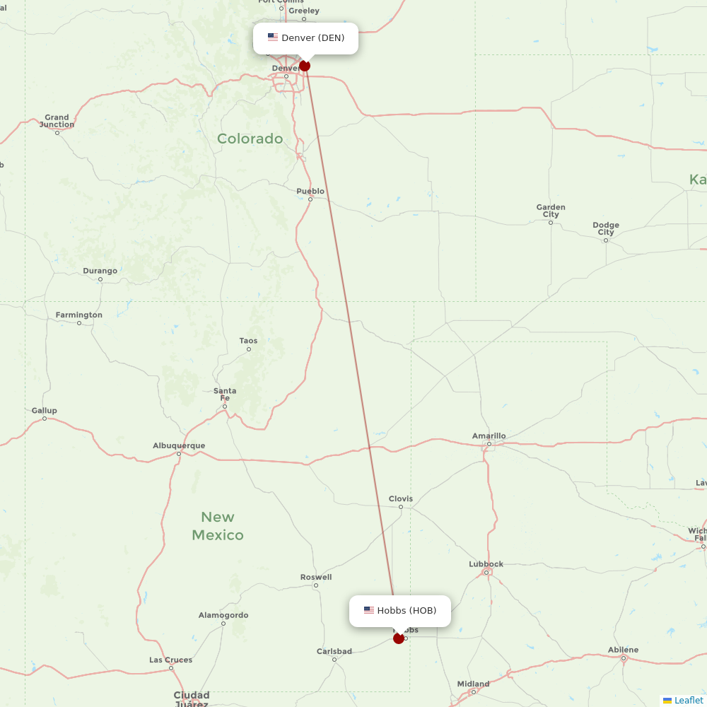 Airlines With Flights From Denver To Hobbs DEN To HOB Airline