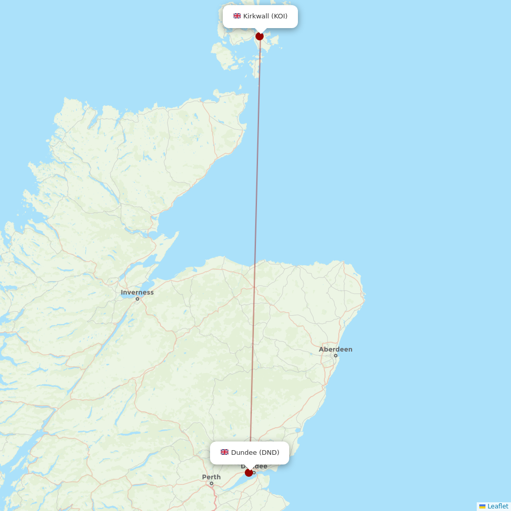 Airlines with flights from Dundee to Kirkwall (DND to KOI) | Airline ...