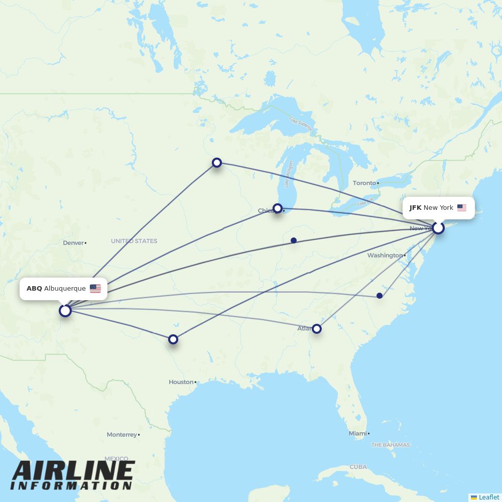 Airlines with flights from New York to Albuquerque (JFK to ABQ) Airline Information