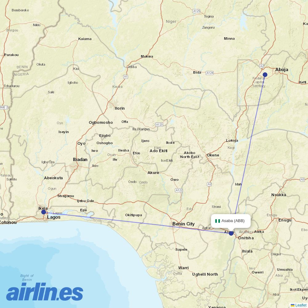 United Nigeria at ABB route map