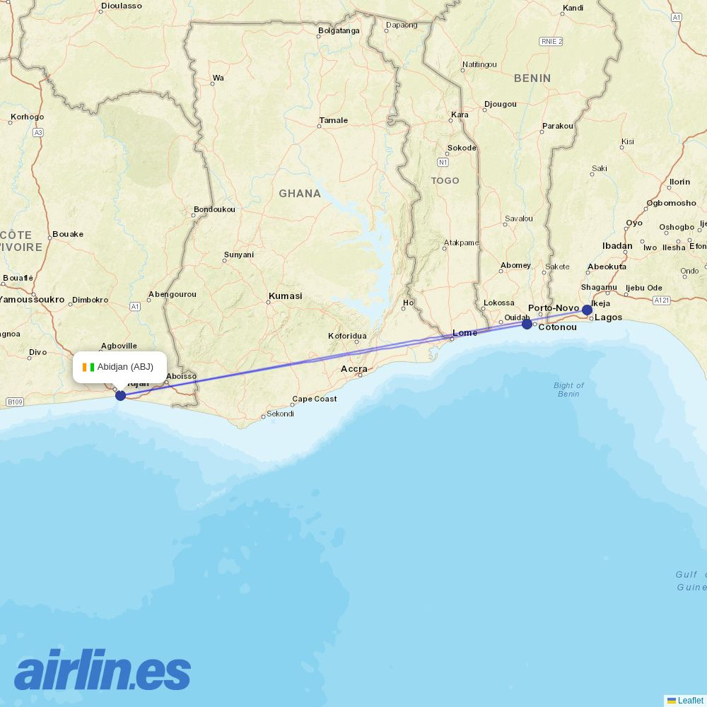 Air Peace at ABJ route map