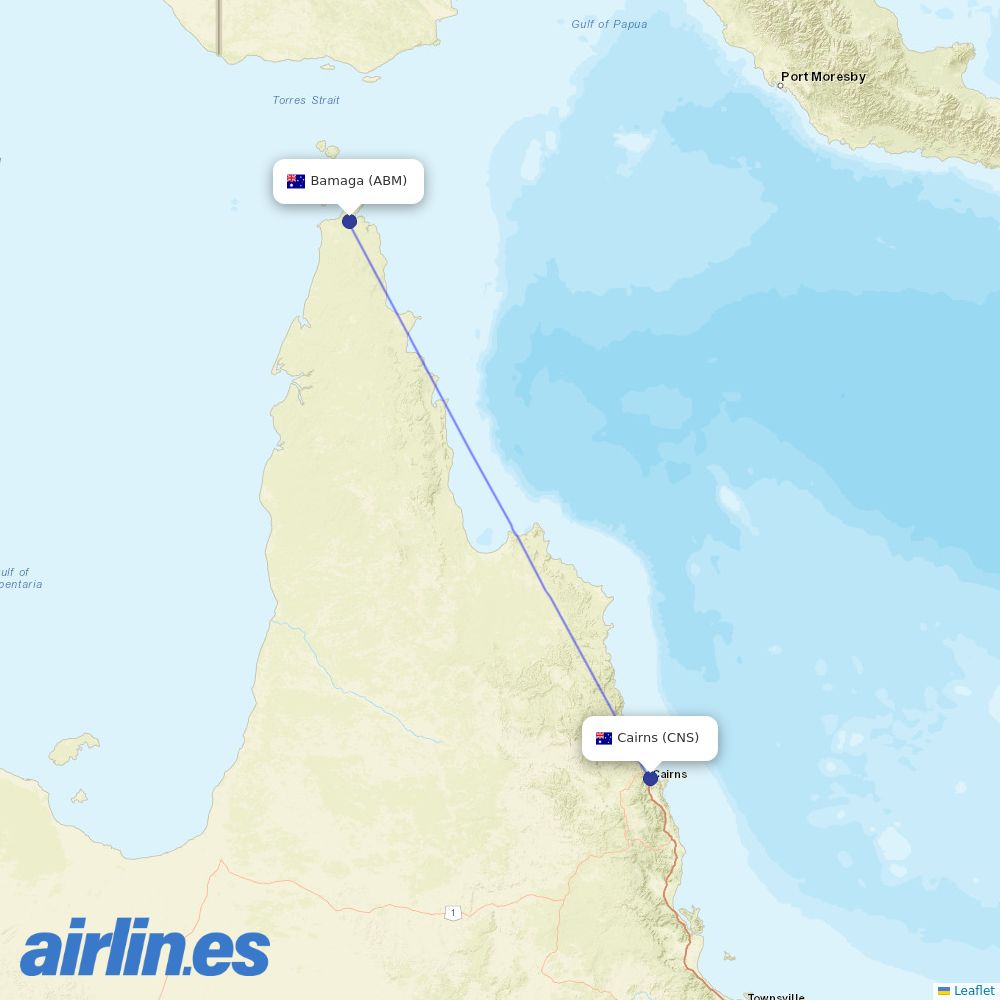 Skytrans at ABM route map