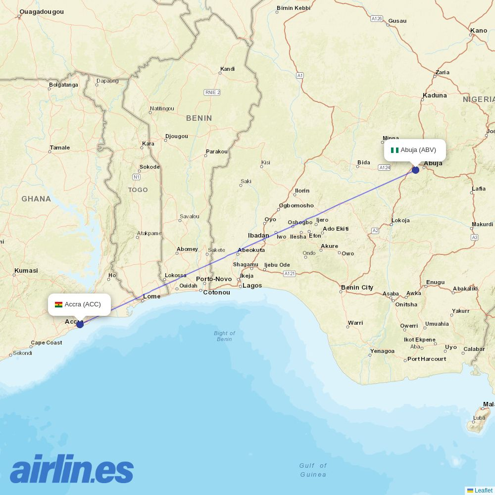 AWA at ABV route map