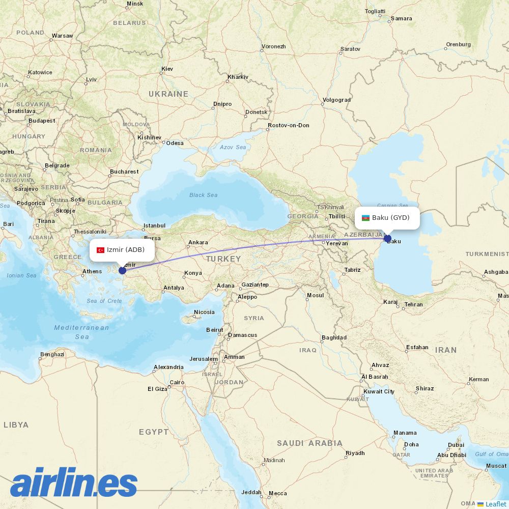 AZAL at ADB route map