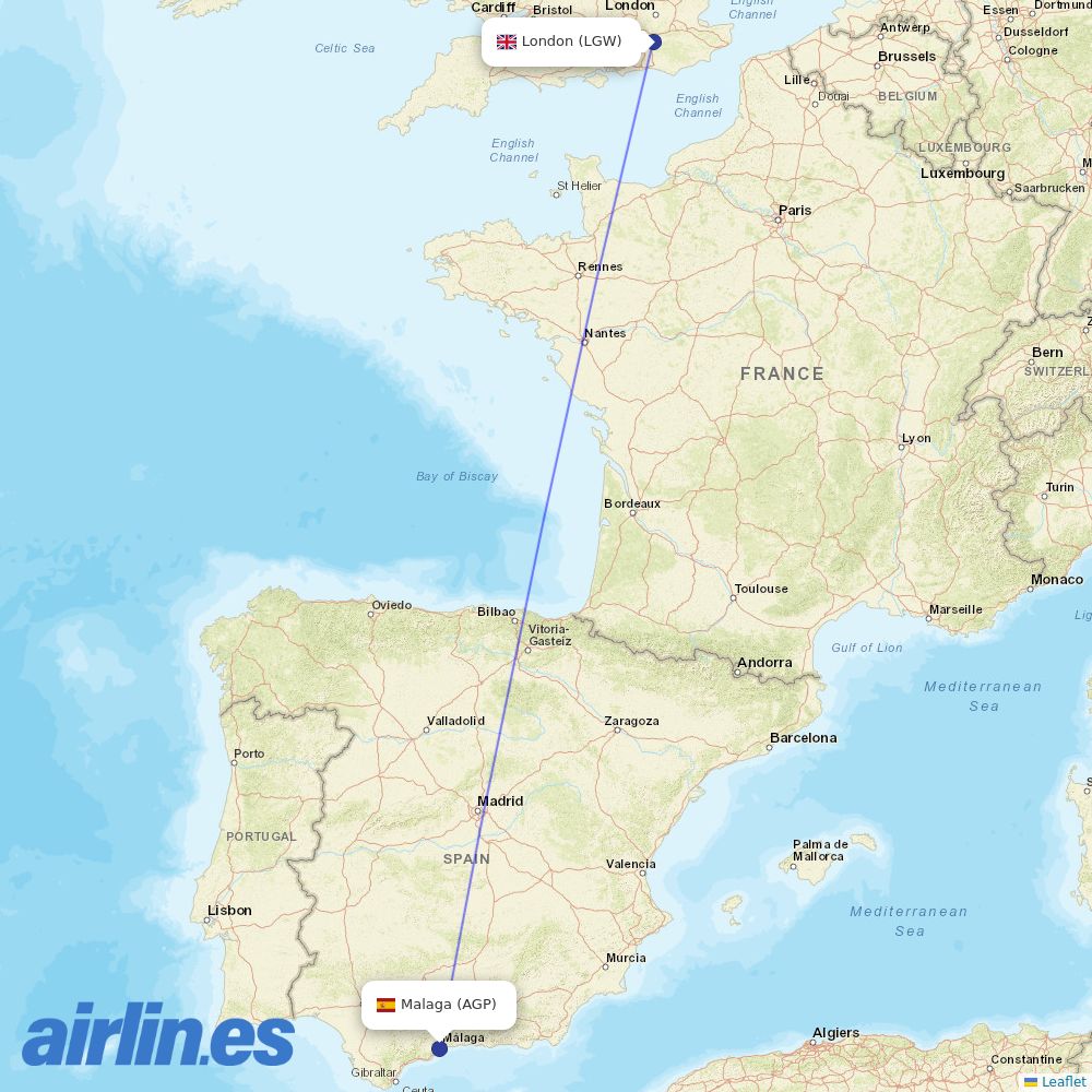 Wizz Air UK at AGP route map