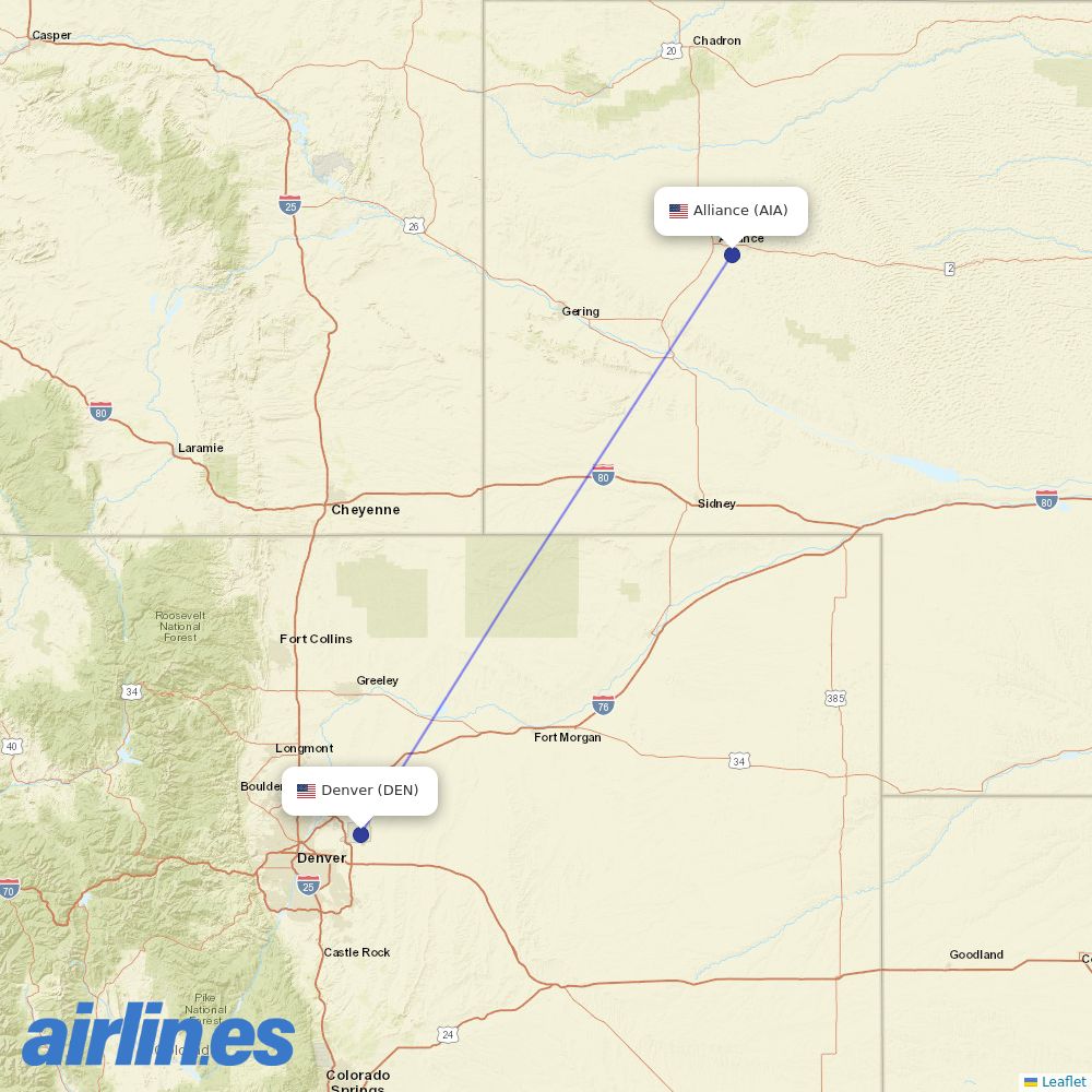Key Lime Air at AIA route map