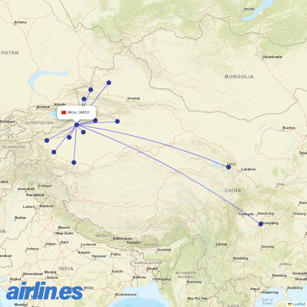 Gestair at AKU route map