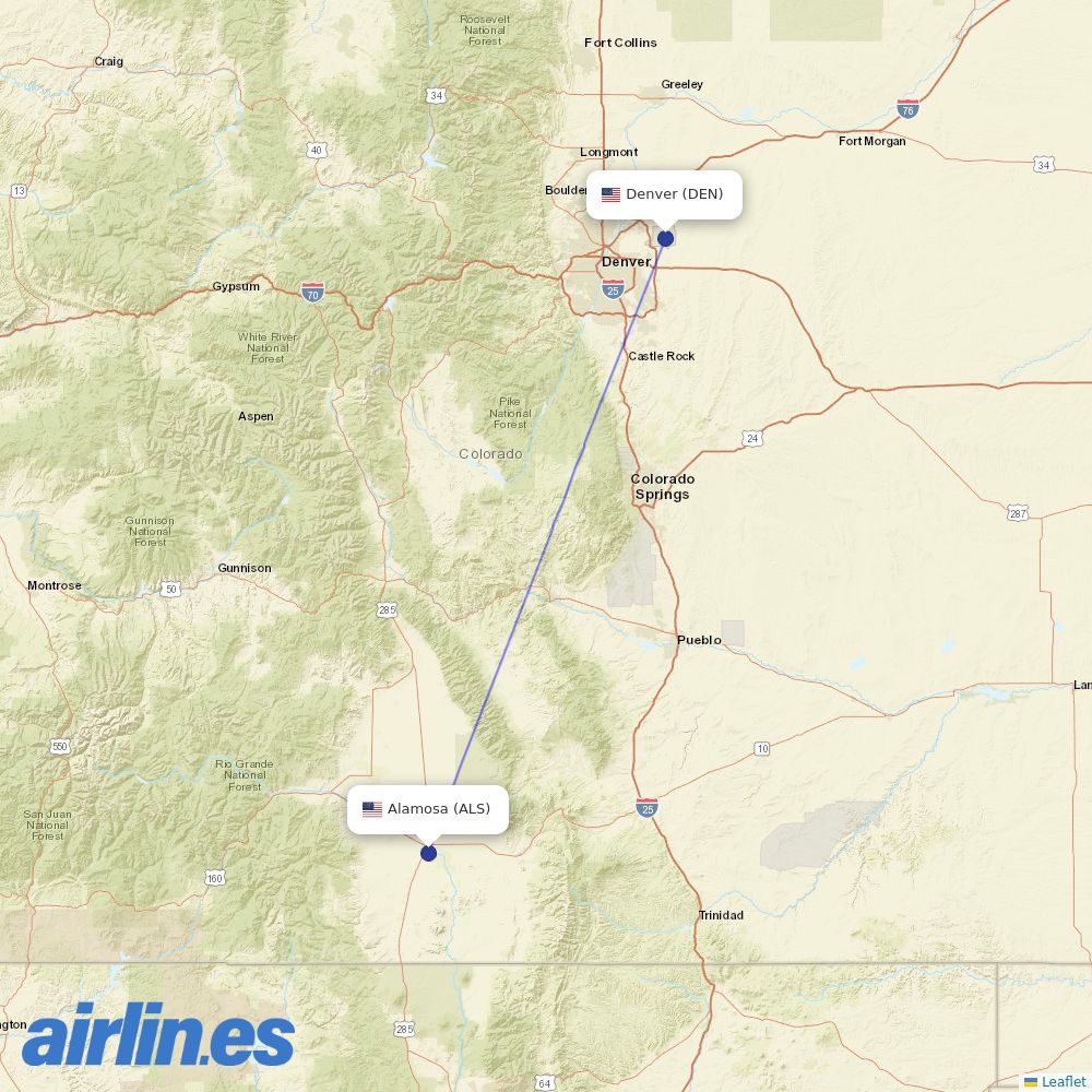 Key Lime Air at ALS route map