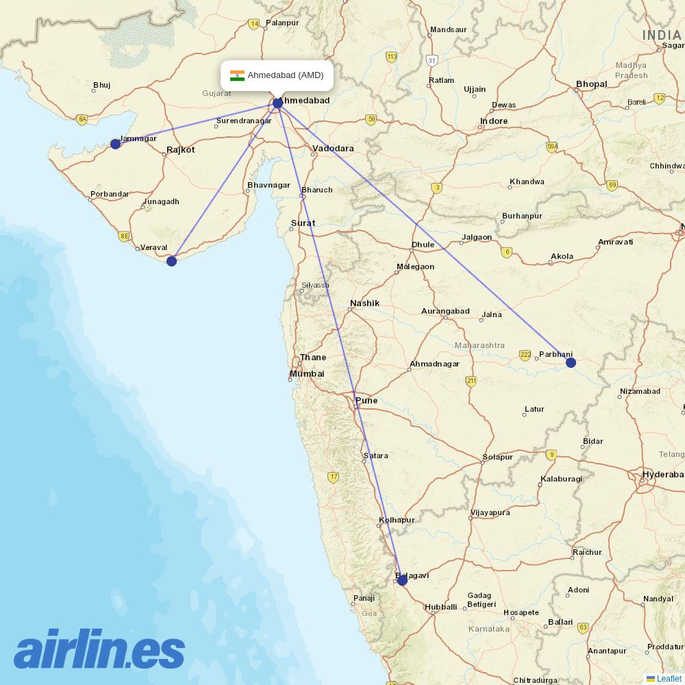 Star Air at AMD route map