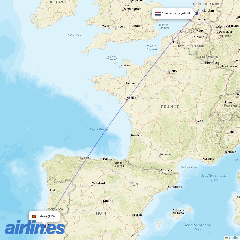 TAP at AMS route map
