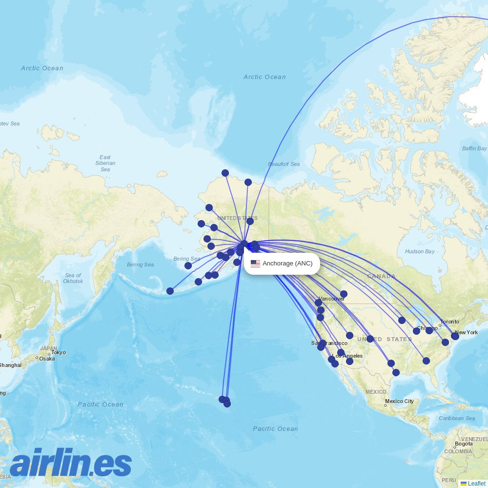 Sky Gabon at ANC route map