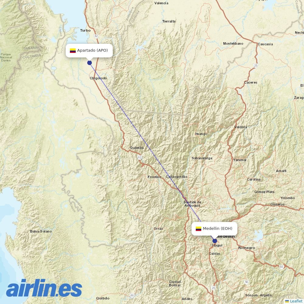 Clic Air at APO route map