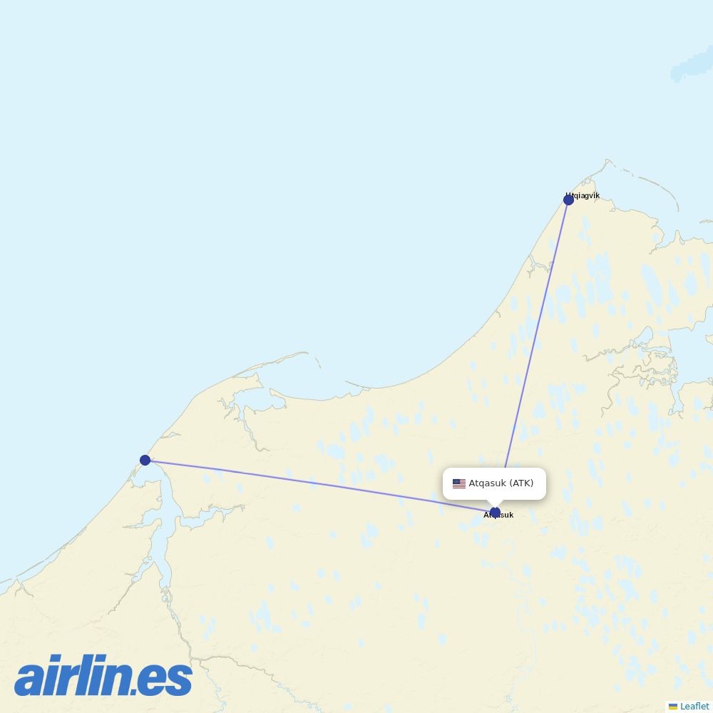 Astral Aviation from Atqasuk Edward Burnell Sr Memorial Airport destination map