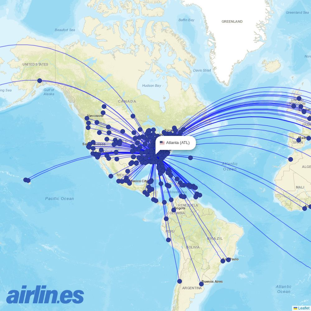 Key Lime Air at ATL route map
