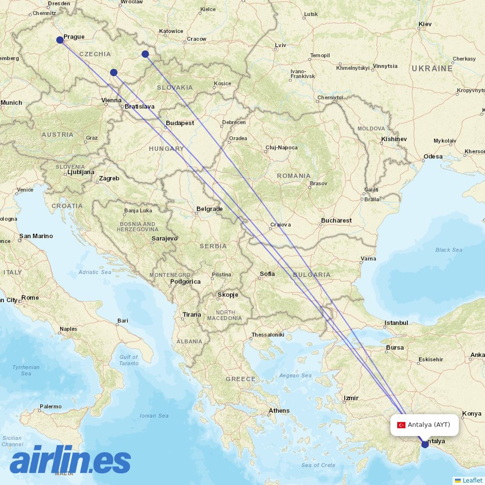 SmartWings at AYT route map