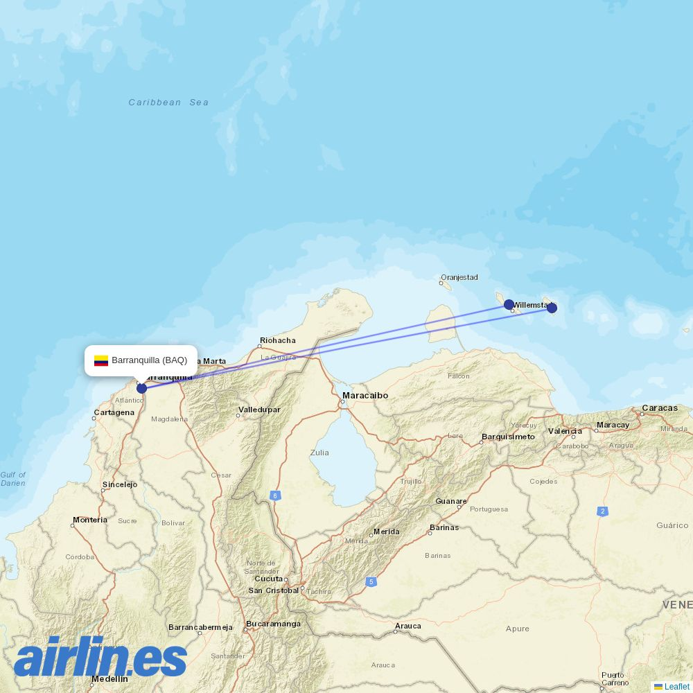 Z Air from Ernesto Cortissoz destination map
