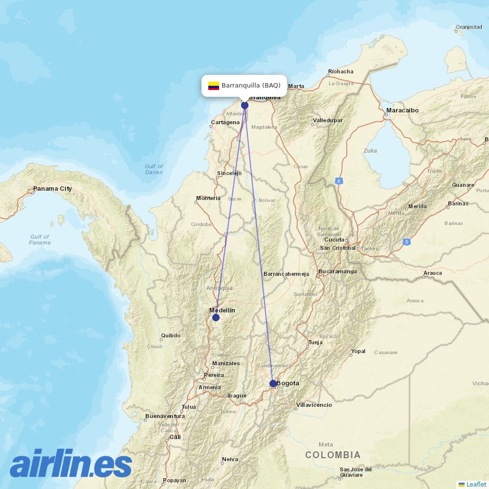 LATAM Airlines from Ernesto Cortissoz destination map
