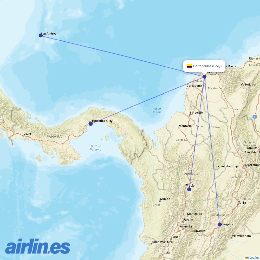 Wingo at BAQ route map