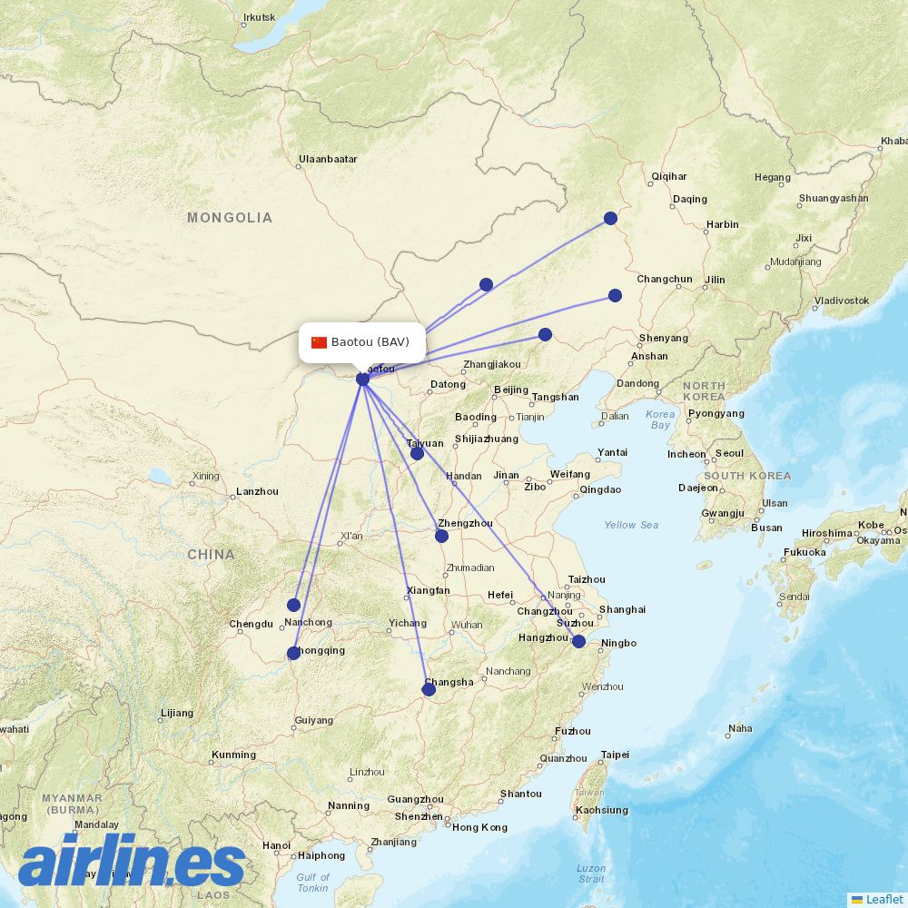 Gestair at BAV route map