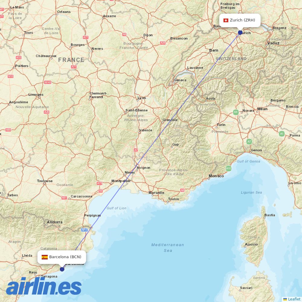Air Europa at BCN route map