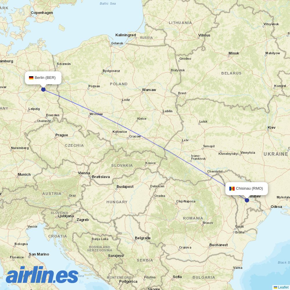 Karinou Airlines at BER route map