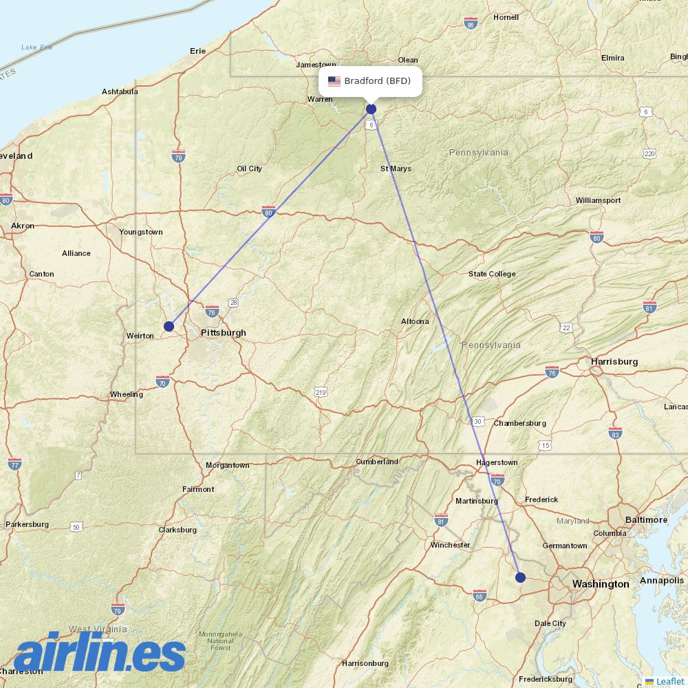 Southern at BFD route map