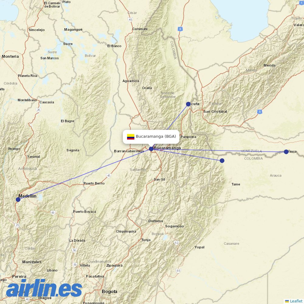 Clic Air at BGA route map