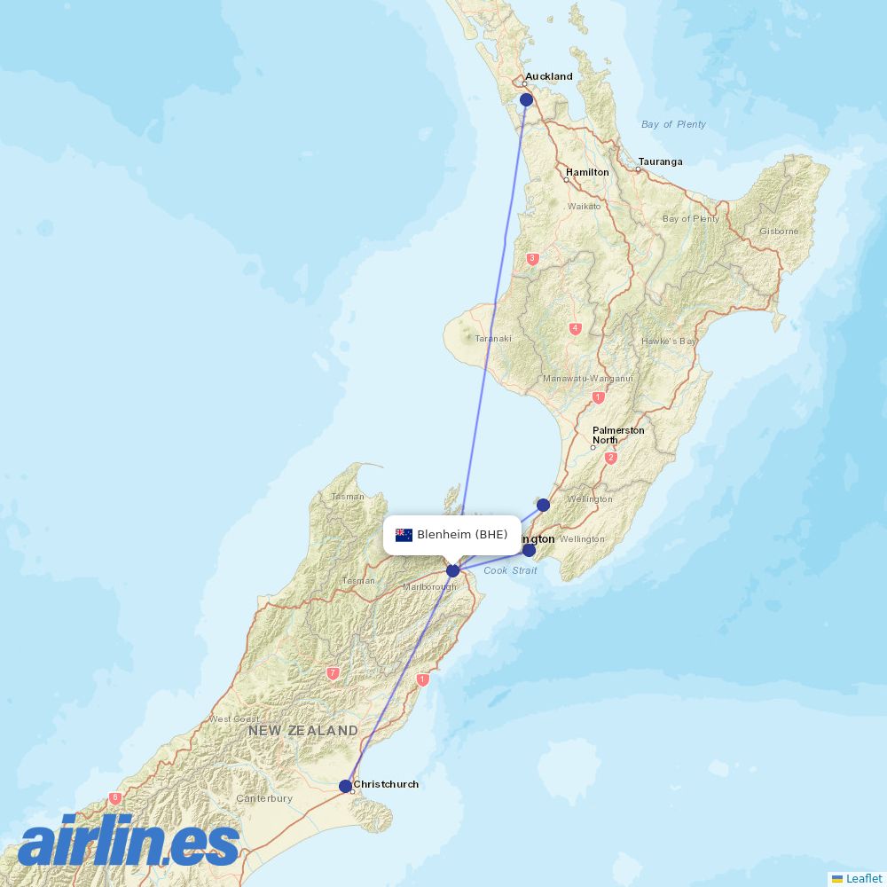 Sounds Air at BHE route map