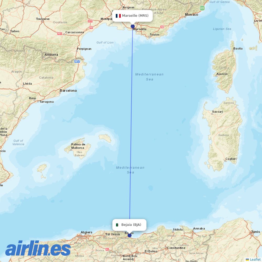 Volotea from Soummam destination map