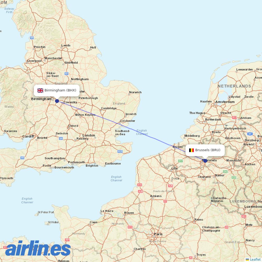 Brussels Airlines from Banjul International destination map
