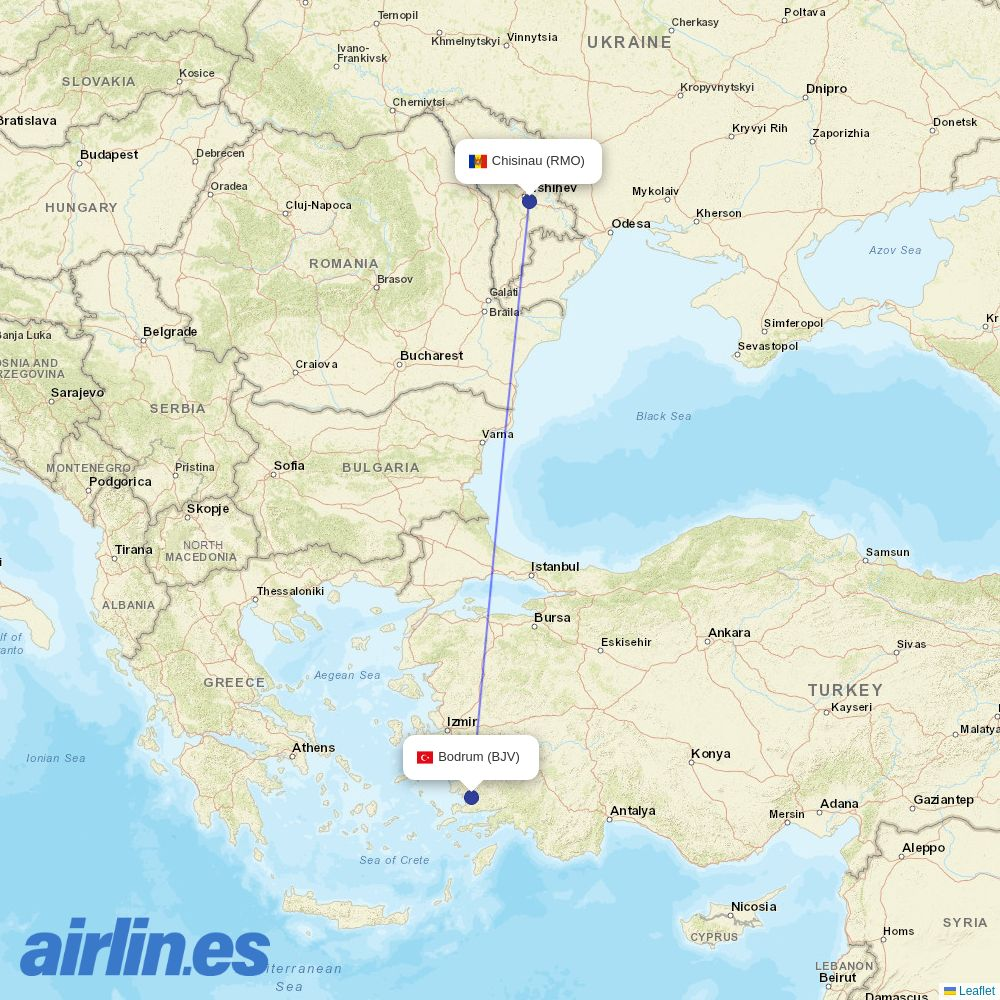 Fly Gangwon at BJV route map