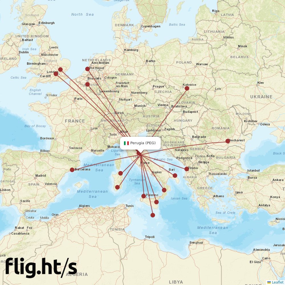 Eurowings from Burgas destination map