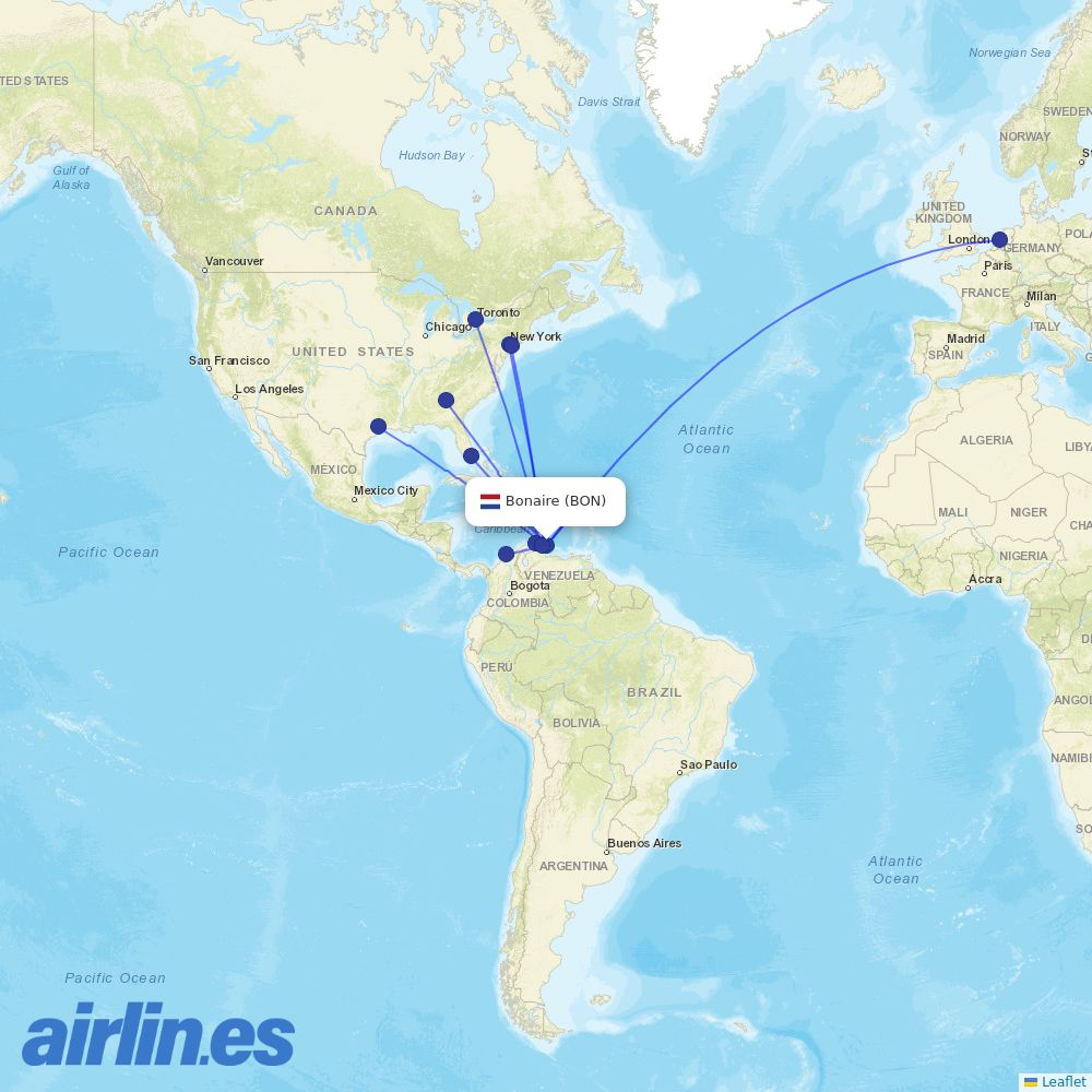 Z Air from Flamingo destination map