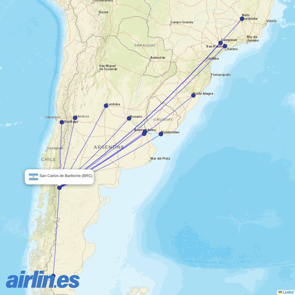 JetSMART at BRC route map
