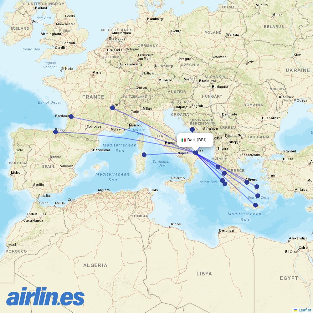 Volotea at BRI route map