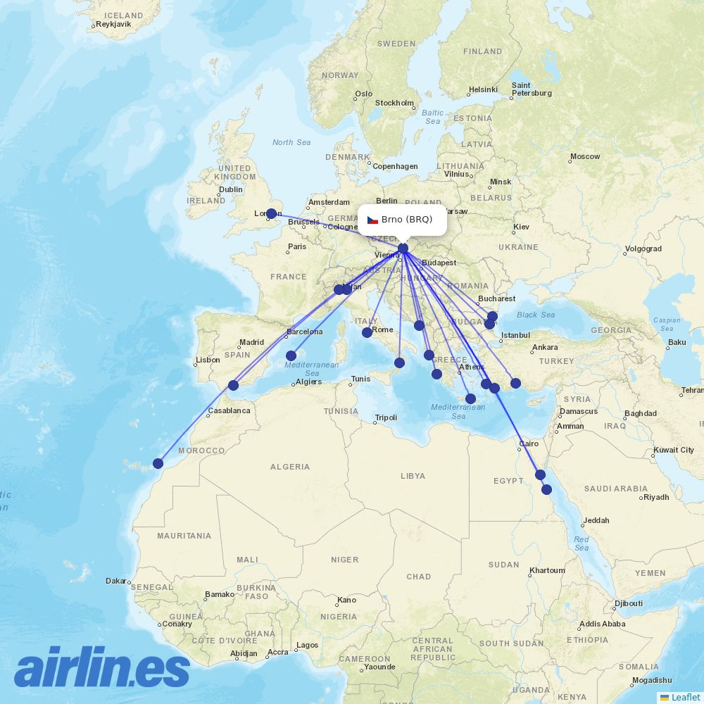 SmartWings at BRQ route map