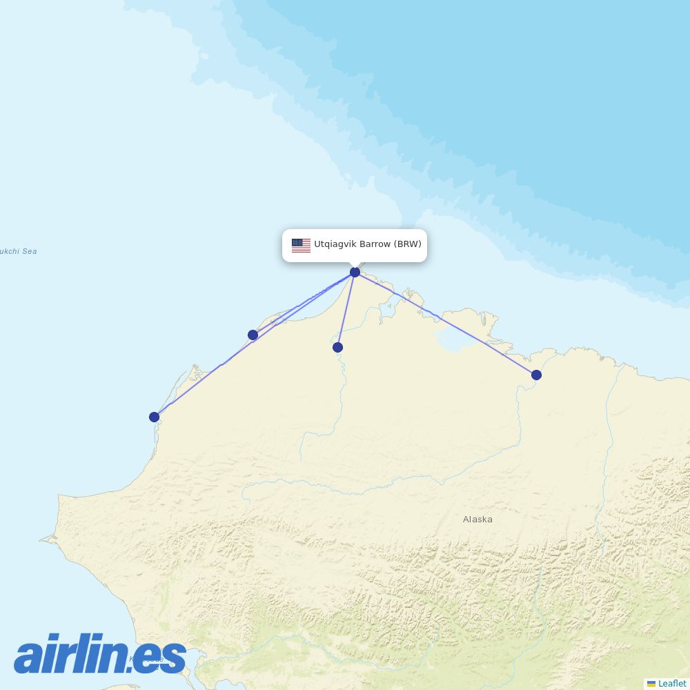 Astral Aviation at BRW route map