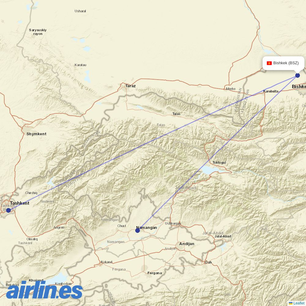 Centrum Air at BSZ route map