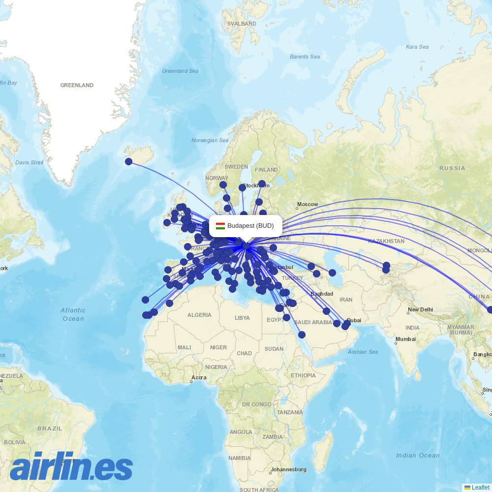 Condor at BUD route map