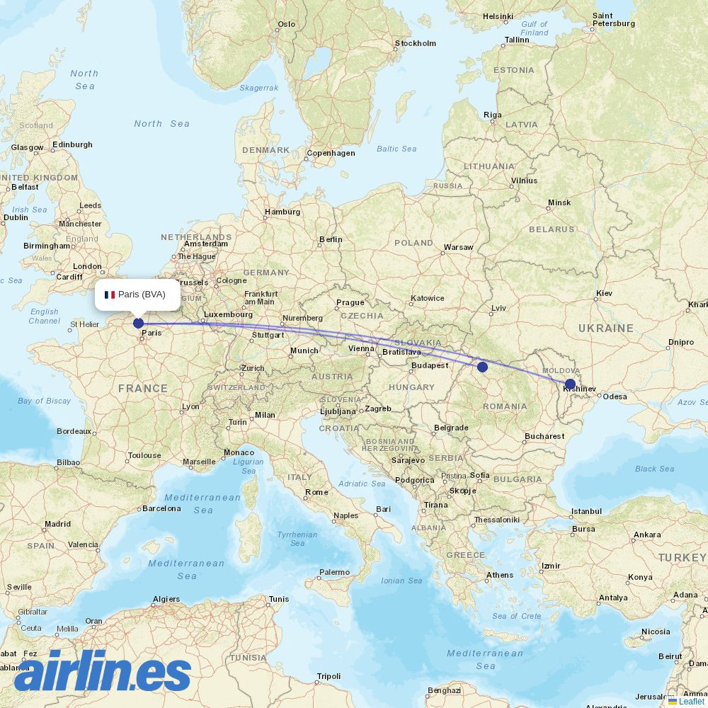 HiSky Europe at BVA route map