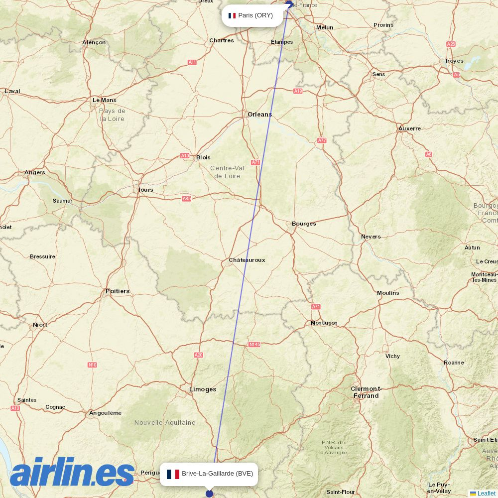 Chalair at BVE route map