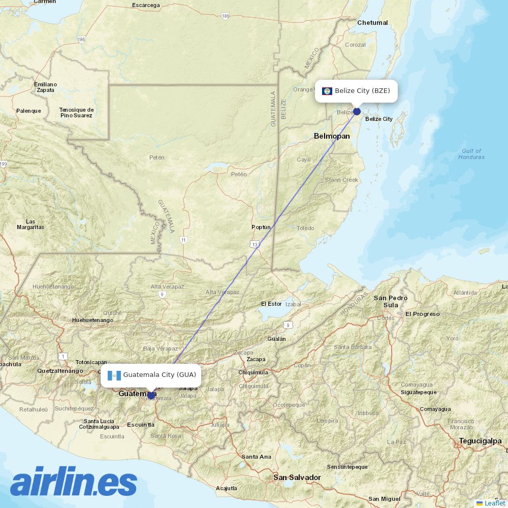 TAG at BZE route map