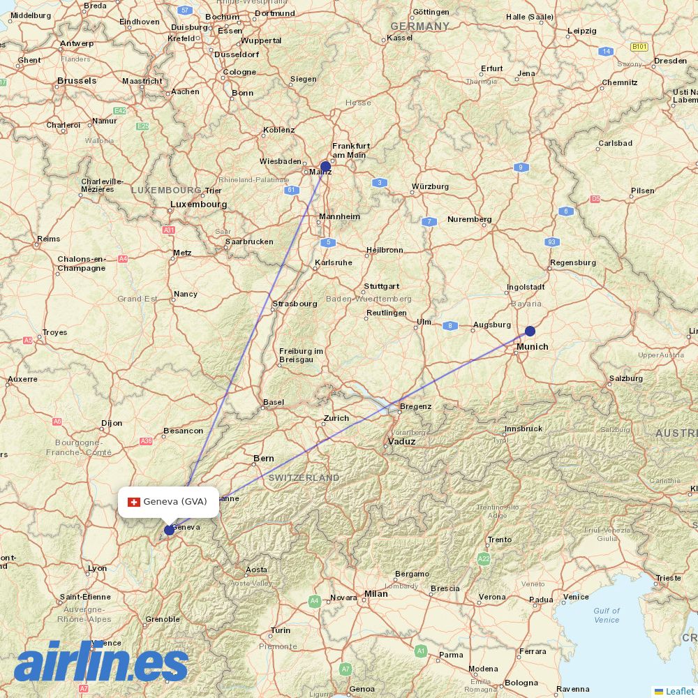 Air France from Brazzaville Maya Maya destination map