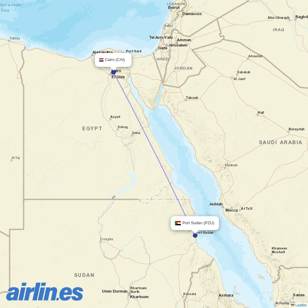 Tarco Aviation at CAI route map