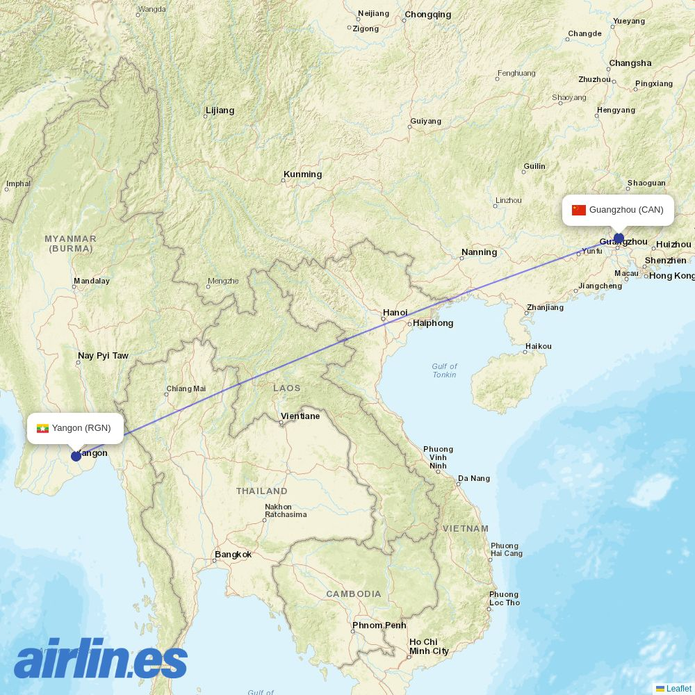 MAI at CAN route map