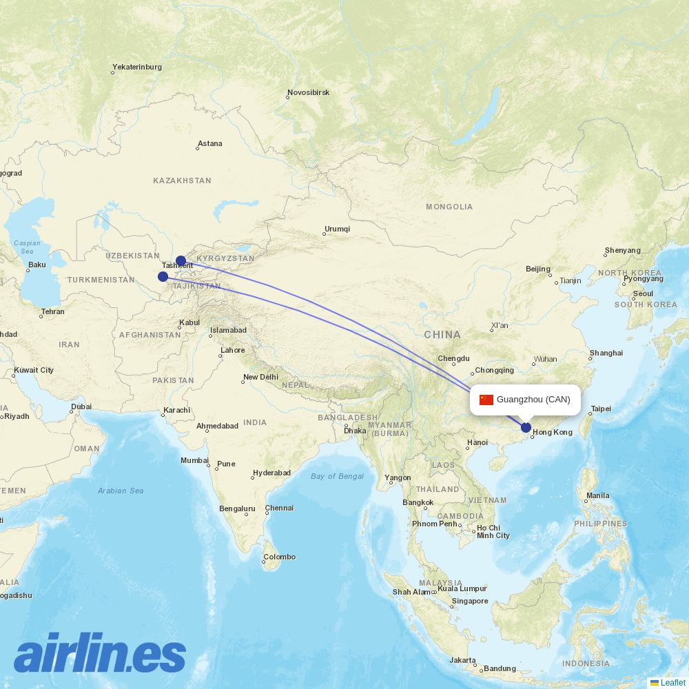 Centrum Air at CAN route map