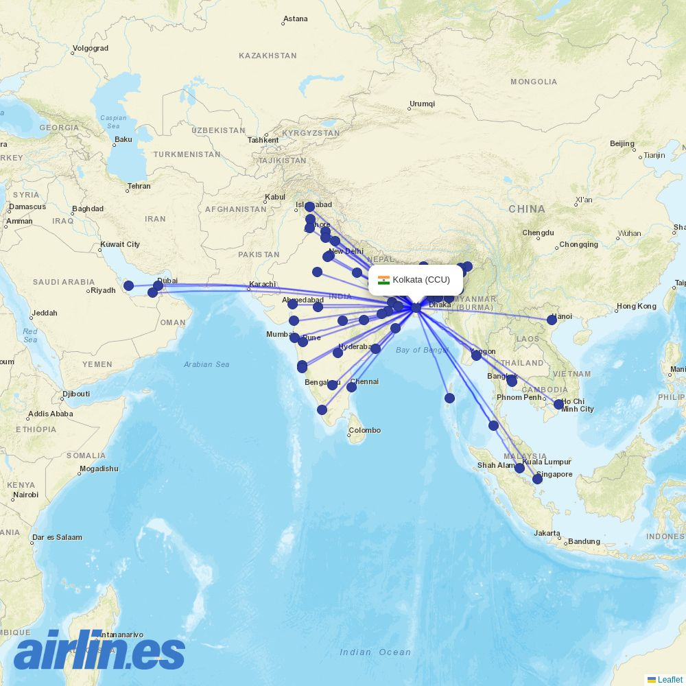 Biman at CCU route map