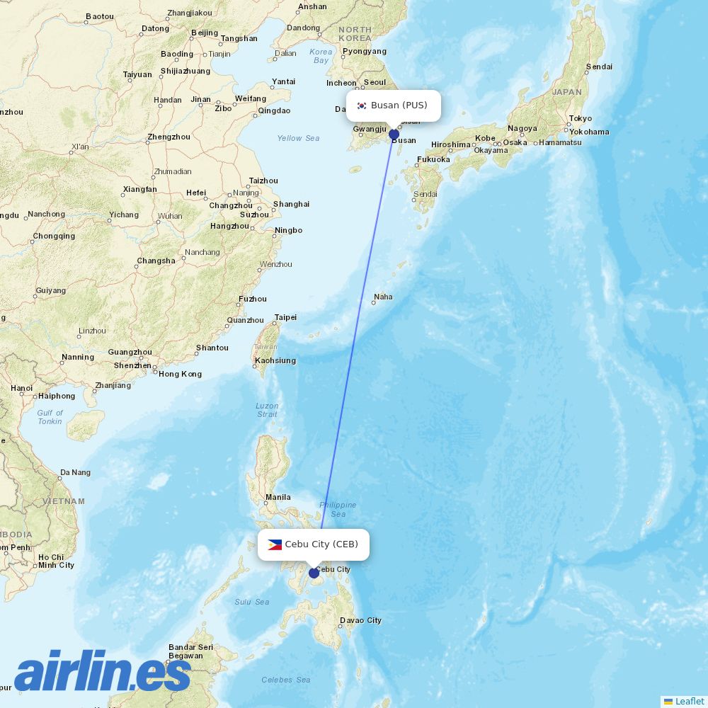Air Busan at CEB route map