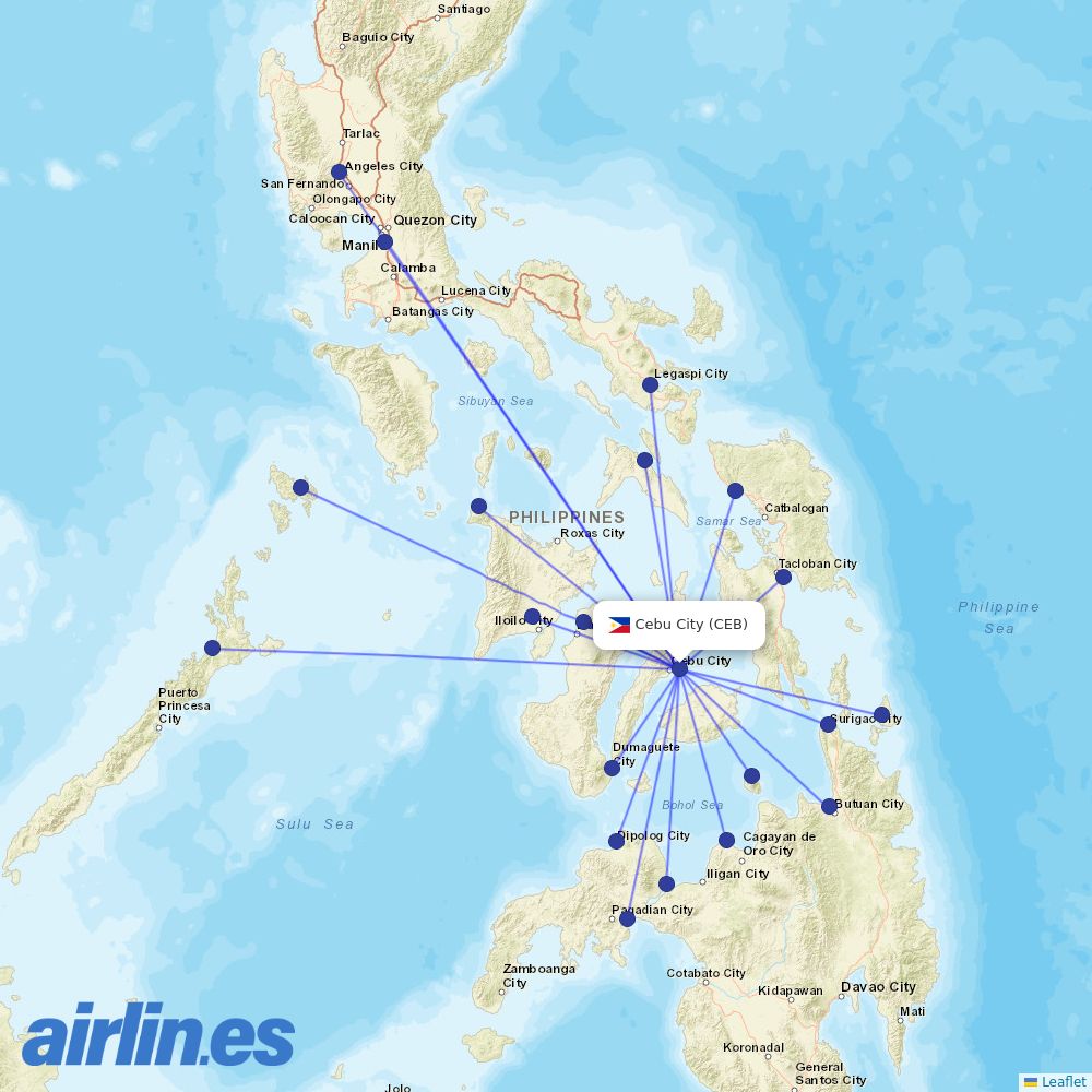 Cebgo at CEB route map