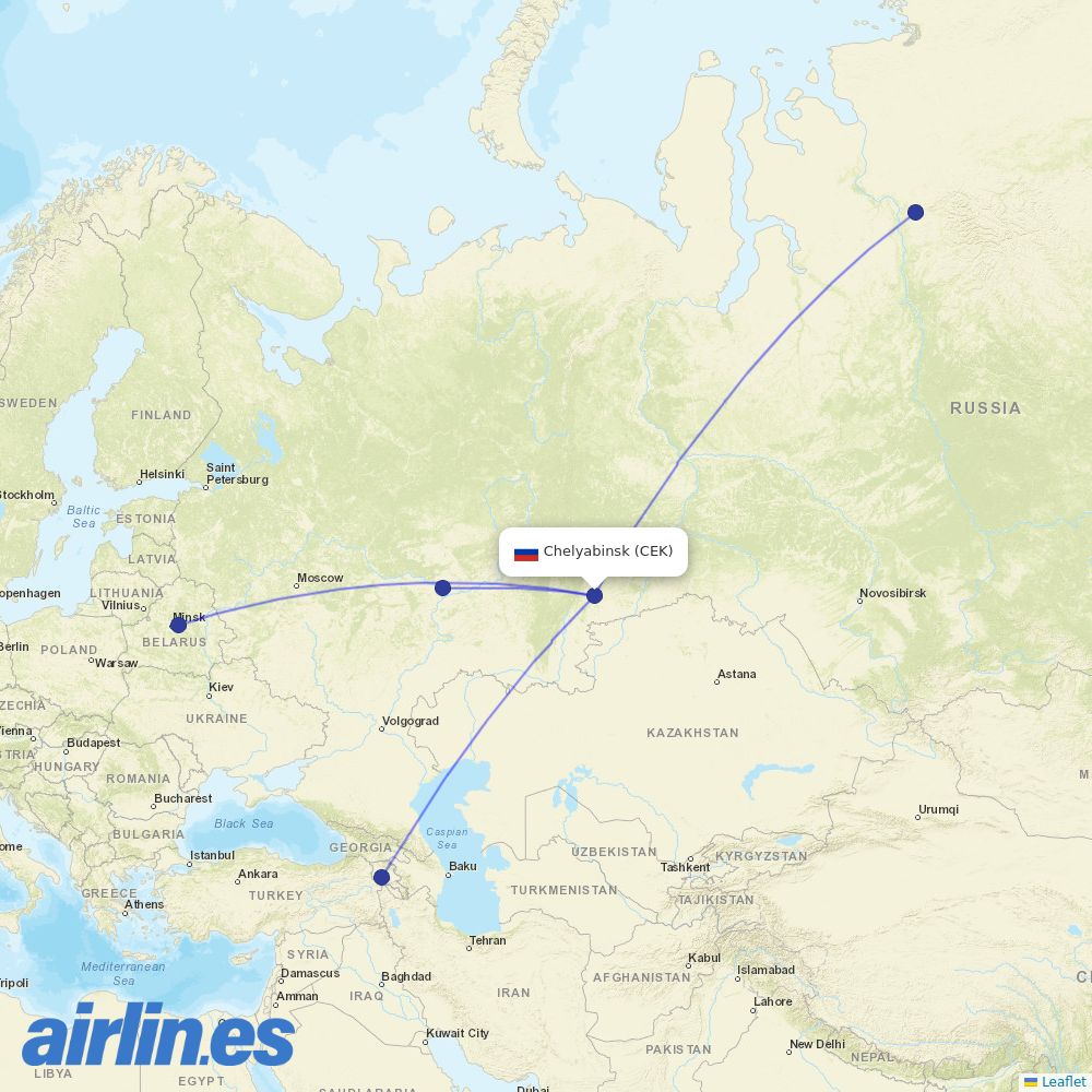 Red Wings from Balandino destination map